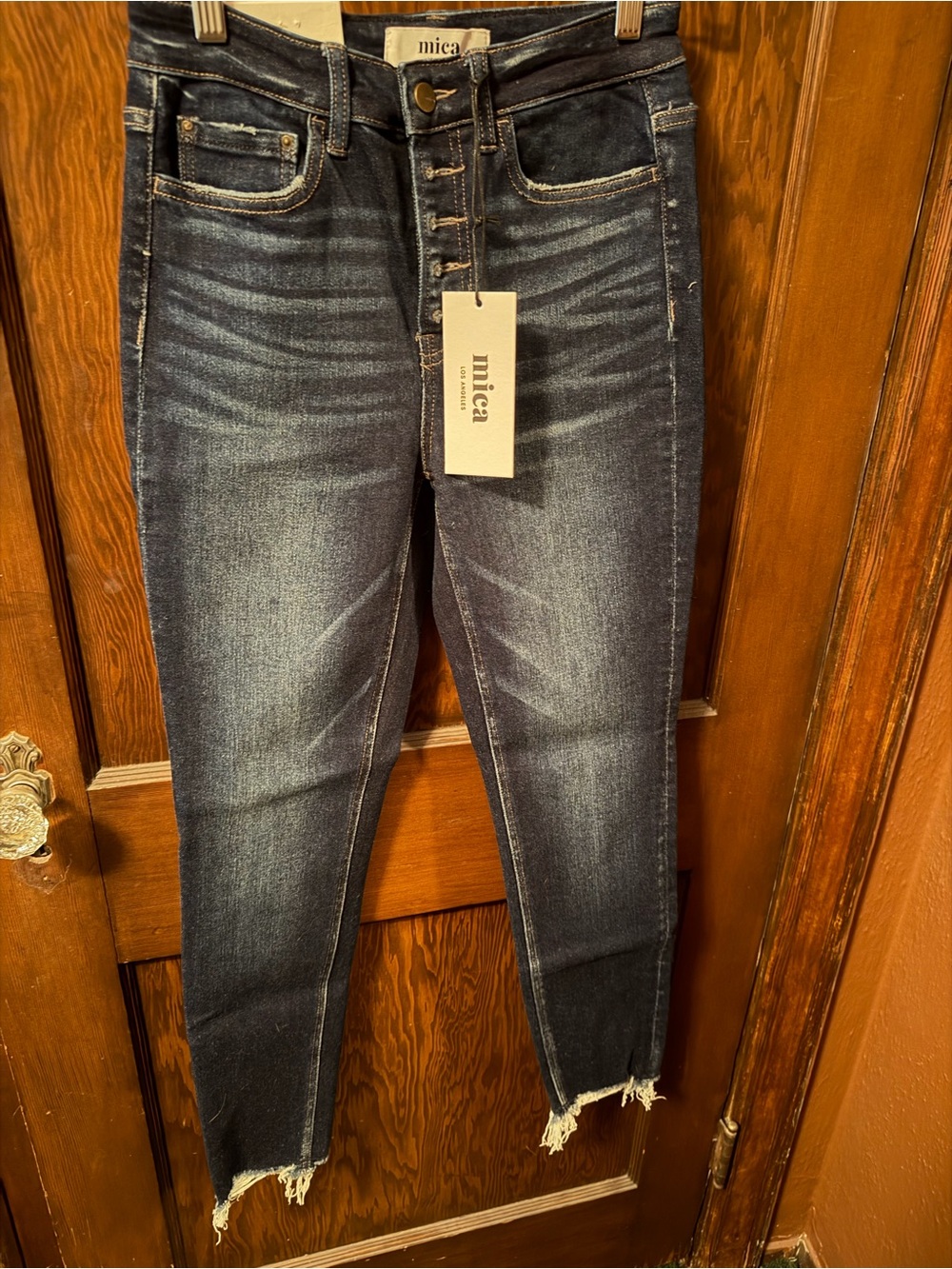 Mica High-Rise Skinny Jeans in Dark Blue Wash